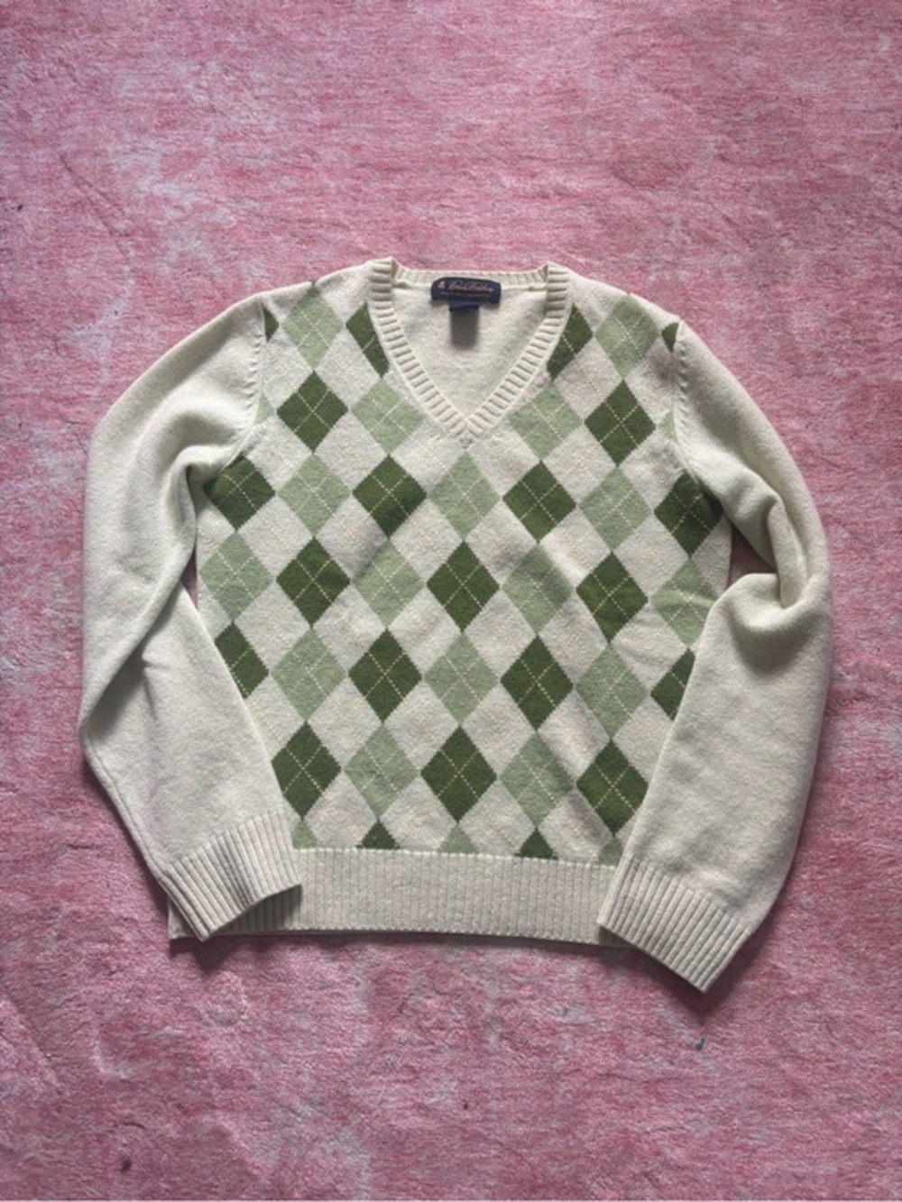 Brooks Brothers Scottish Lambswool Argyle Sweater Medium